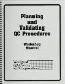 Cover of: Planning and Validating Qc Procedures: Workshop Manual