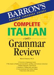 Cover of: Complete Italian grammar review by Marcel Danesi