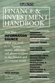Cover of: Barron's finance & investment handbook by Downes, John
