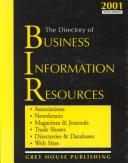 Cover of: Directory of Business Information Resources 2001 | 