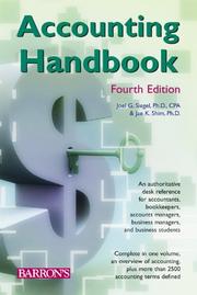 Accounting handbook by Joel G. Siegel, Joel G. Siegel Ph.D. CPA, Jae K. Shim Ph.D