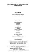 Cover of: Stock Preparation (Pulp and Paper Manufacture, Vol 6) by 