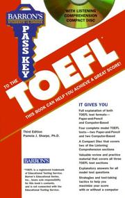Cover of: Pass key to the TOEFL