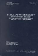 Front cover of Ethics and Anthropology by Unknown