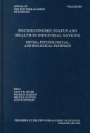 Cover of: Socioeconomic Status and Health in Industrial Nations by Michael Marmot, Bruce S. McEwen