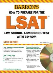 Cover of: How to Prepare for the LSAT with CD-ROM