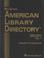 Cover of: American Library Directory 2002-2003 (American Library Directory)