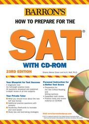 Cover of: How to Prepare for the SAT with CD-ROM 2006-2007 (Barron's How to Prepare for the Sat I) by Sharon Weiner Green, Ph.D., Ira K. Wolf