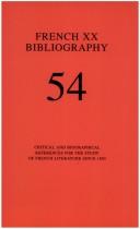 Cover of: French XX Bibliography 54 by William J. Thompson