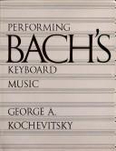 Cover of: Performing Bach