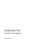 Cover of: Single Rate Tax: The Path to Real Simplicity