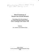 Cover of: Ritual Treatment of Human and Animal Remains