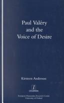 Cover of: Paul Valery and the Voice of Desire (Legenda)