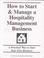 Cover of: How to Start & Manage a Hospitality Management Business