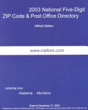 Front cover of 2003 National 5-Digit Zip Code and Post Office Directory (National Five Digit Zip Code and Post Office Directory) by Unknown