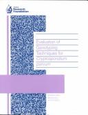 Cover of: Evaluation of Genotyping Techniques for Cryptosporidum Parvum