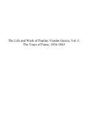 Cover of: Life and Work of Pauline Viardot Garcia, vol. I: The Years of Fame 1836-1863