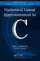 Cover of: Numerical Linear Approximation in C (Chapman & Hall/Crc Numerical Analy & Scient Comp. Series) by Nabih Abdelmalek, William A. Malek