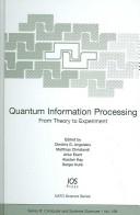 Cover of: Quantum Information Processing by 