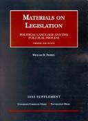 Cover of: 2003 Supplement to Materials on Legislation
