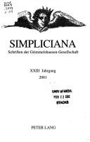 Cover of: Simpliciana by Dieter Breuer