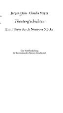 Cover of: Theaterg'schichten: Ein Fuhrer Durch Nestroys Stucke (Quodlibet)