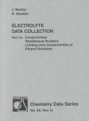 Cover of: Electrolyte data collection. | Josef Barthel