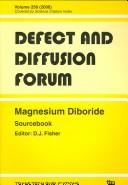 Cover of: Magnesium Diboride: Sourcebook (Defect & Diffusion Forum)