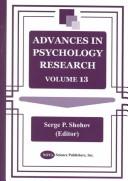 Cover of: Advances in Psychology Research | Serge P. Shohov