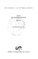 Cover of: Guy de Maupassant  by Bernard Valette