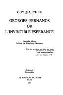 Cover of: Georges Bernanos, ou, L'invincible espérance