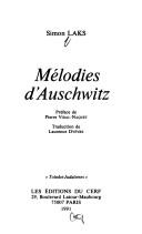 Cover of: Mélodies d'Auschwitz