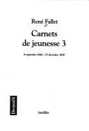 Cover of: Carnets de jeunesse 3