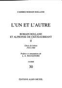 Cover of: L' un et l'autre: Romain Rolland et Alphonse de Châteaubriant.