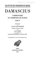 Cover of: Commentaire parmenide platon t.4-428- by Damascius