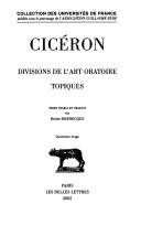 Cover of: Divisions de l'art oratoire by Cicero