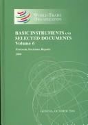 Cover of: Basic Instruments and Selected Documents: Protocols, Decisions, Reports 2000 (Wto Basic Instruments and Selected Documents Supplement)