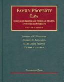 Cover of: Family Property Law by Lawrence W. Waggoner
