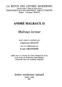 Cover of: Malraux lecteur (AndrÃ© Malraux)