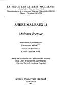 Cover of: Malraux lecteur (AndrÃ© Malraux) by Christiane Moatti, Julien Dieudonné