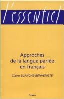 Cover of: Approches de la langue parlée en français