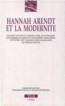 Cover of: Hannah Arendt et la modernité