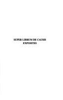 Super librum De causis expositio by Thomas Aquinas