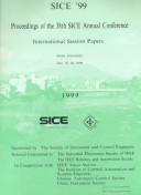 Cover of: SICE '99: proceedings of the 38th SICE Annual Conference : International Session papers : Iwate University, July 28-30, 1999