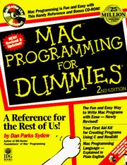 Cover of: Mac programming for dummies