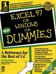 Cover of: Excel 97 for Windows for dummies by Greg Harvey