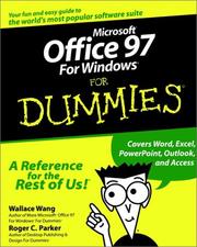 Cover of: Microsoft Office 97 for Windows for dummies by Wallace Wang