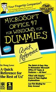 Cover of: Microsoft Office 97 for Windows for dummies by Wallace Wang, Roger C. Parker, Doug Lowe