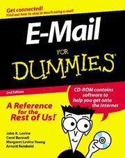 Cover of: E-mail for dummies by by John R. Levine ... [et al.].