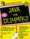 Cover of: Java for dummies
